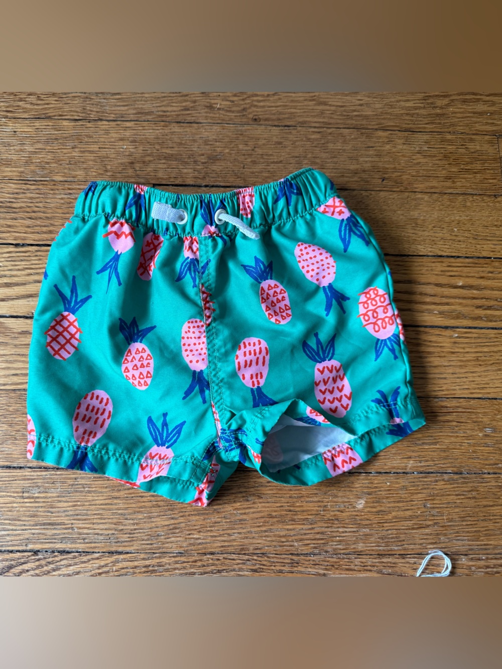 Hanna Andersson Pineapple Print Swim Shorts - Size 18-24 Months